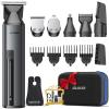 GLAKER Beard Trimmer for Men,Cordless Hair Trimmer,Electric Razor with Interchangeable Magnetic Attachments for Hair Body Facial Trimming,6 in 1 Men Gromming Kit with Storage Bag and Beard Bib Apron view 1