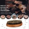 Bituemly Beard Brush, Natural Boar Bristles Beard Brush for Men and Wooden Sandalwood Pocket Beard Comb Set, Facial Hair Grooming Kit with Mustache Scissors as a Styling Tool, Growth, Detangles, Shine view 4
