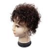 12x12 Natual Fluffy Curly One Piece Three Clips for Woman Human Hair Machine Made (Natural black,Short) view 3