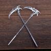 LANGHONG 2PCS Gothic Renaissance Scythe Hair Sticks for Women  Vintage Metal Hair Pins, Cosplay & Halloween Hair Accessories for Thick Hair Styling (RSAS) view 4