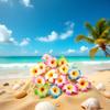 10Pcs Multicolor Hawaii Plumeria Flower Clips Hawaiian Flowers Hair Barrettes Beach Party Hair Clips Artificial Tropical Flower Hairpins for Wedding Hair Accessories (7cm) view 3