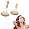 2 Pack Fan Brushes for Women Face Soft Bristle Highlighting Blush Brush with Long Handle Facial Applicator Brushes Face Makeup Tools for Loose Powder Highlighting Blush Makeup Brushes & Tools view 1