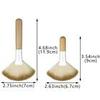 2 Pack Fan Brushes for Women Face Soft Bristle Highlighting Blush Brush with Long Handle Facial Applicator Brushes Face Makeup Tools for Loose Powder Highlighting Blush Makeup Brushes & Tools view 2