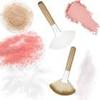 2 Pack Fan Brushes for Women Face Soft Bristle Highlighting Blush Brush with Long Handle Facial Applicator Brushes Face Makeup Tools for Loose Powder Highlighting Blush Makeup Brushes & Tools view 4
