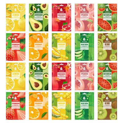 20 Pcs Facial Sheet Mask,Hydrating Face Masks Skincare Gift Set,Moisturizing Soothing Facial Masks,Easy to Use & Nourishing Face Mask Skin Care Set