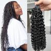 14A Grade High Amplitude Indian Wave Bulk boho braids Human Hair Braiding 100% Brazillian Virgin Hair Extensions 2Bundle/Pack 100g More Density for Micro braiding No Weft (Indian wave, 16inch) view 1