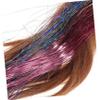 MAGICLULU Hair Tinsel Extension Kit with Tools Colors Glitter Hair Tinsel for Women and Girls for Party Cosplay and Theatrical Performances view 3