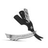 NinthAvenue Basics Barbershop Salon Straight Edge Razor Knife Silver and Black Stylish Razor Mens Shaving Knife - Trimming, Grooming, Shape-Up, In Picture view 1