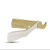 Generic White and Gold Professional Salon Shaving Straight Edge Razor - Easy to Use- Cutthroat Razor - Free Blade, In Picture view 1