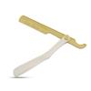 Generic White and Gold Professional Salon Shaving Straight Edge Razor - Easy to Use- Cutthroat Razor - Free Blade, In Picture view 3