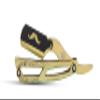 Generic Professional Barber Premium Unique Design Gold and Black Stylish Mens Shaving Razor Straight Edge Razor, In Picture view 1