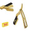 Generic Professional Barber Premium Unique Design Gold and Black Stylish Mens Shaving Razor Straight Edge Razor, In Picture view 2