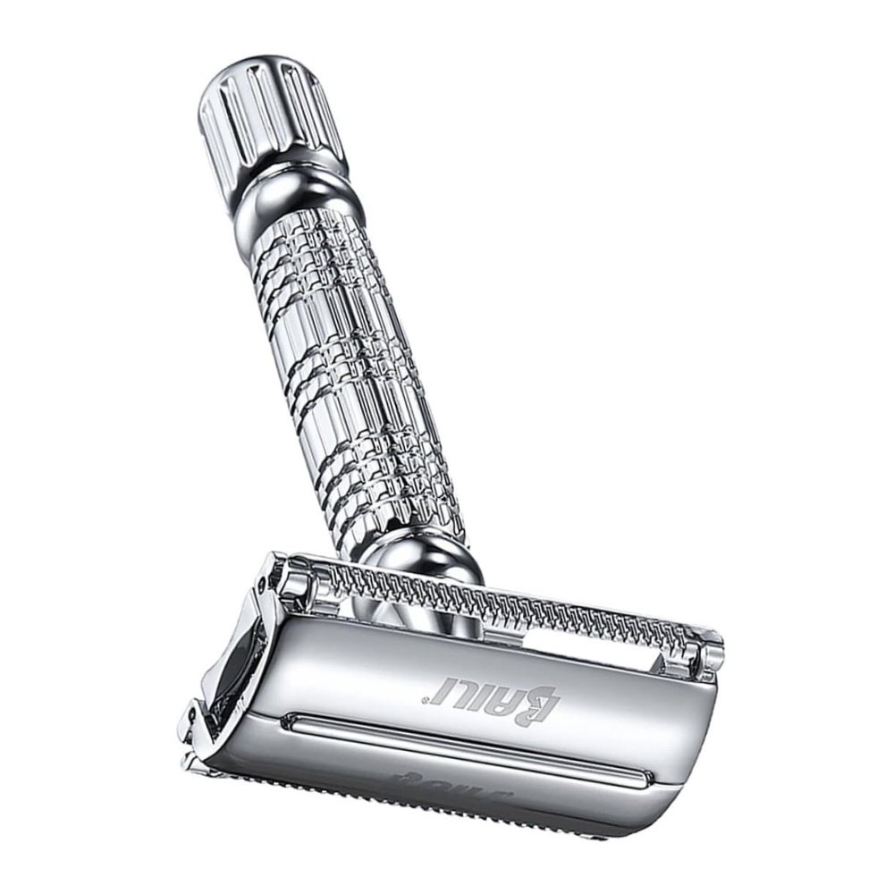Beaupretty Manual Double-edged Safety Razor for Men Comfortable Anti-slip Handle Compact Lightweight Design Shaving Tool for Home Travel Use