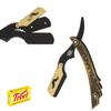 Generic Barbershop Straight Edge Razor Professional Hair Cutting Grooming - Neck, Beard, And Head - Bronze Unique Stylish Razor, In Picture view 1