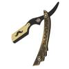 Generic Barbershop Straight Edge Razor Professional Hair Cutting Grooming - Neck, Beard, And Head - Bronze Unique Stylish Razor, In Picture view 4