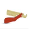 Generic Red and Gold Handmade Lightweight Straight Edge Razor Unique Cool Design Grooming and Trimming, In Picture view 2