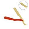 Generic Red and Gold Handmade Lightweight Straight Edge Razor Unique Cool Design Grooming and Trimming, In Picture view 4