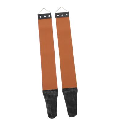 Beaupretty 2pcs Dual-sided Razor Sharpening Straps Manual Strop for Home Use Practical Barber Sharpening Tool Convenient Hanging Design Random