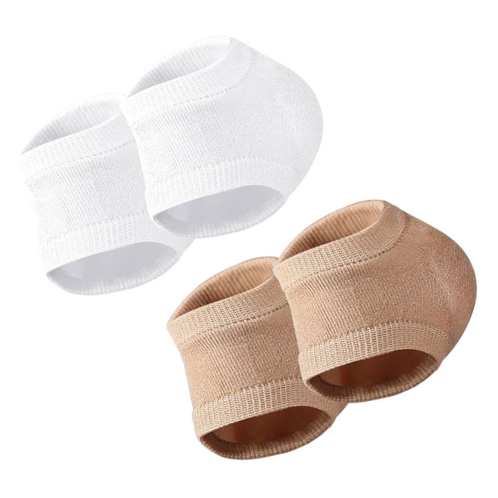 Beaupretty 2pairs Moisturizing Gel Heel Protectors Women Men Comfortable Toeless Socks Cracked Heel Socks