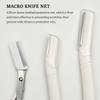 Ksvsonrvi Eyebrow Razors Sets, 2PCS Razor with Protective Cover, 1PCS Scissor, Facial Hairs Peach Fuzz Removal, Face Shavers (Clear) view 3