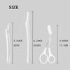 Ksvsonrvi Eyebrow Razors Sets, 2PCS Razor with Protective Cover, 1PCS Scissor, Facial Hairs Peach Fuzz Removal, Face Shavers (Clear) view 4