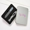 Spa-Rific 3pc Set of Wide Jaw Ergonomic Nail Clippers and Nano Glass Laser Etched Nail File - Stainless Steel view 1