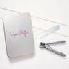 Spa-Rific 3pc Set of Wide Jaw Ergonomic Nail Clippers and Nano Glass Laser Etched Nail File - Stainless Steel view 2