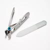 Spa-Rific 3pc Set of Wide Jaw Ergonomic Nail Clippers and Nano Glass Laser Etched Nail File - Stainless Steel view 3
