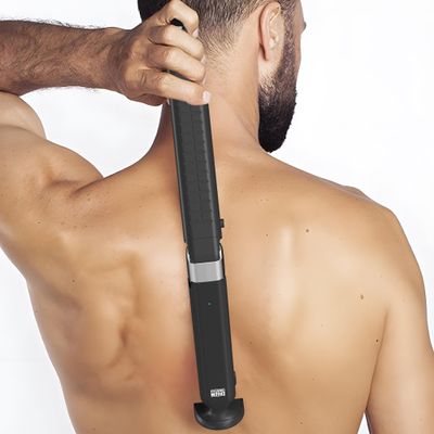 Chargeworx Electric Back Shaver and Body Hair Trimmer for Men  Extendable Long-Handle Back Razor for Hard-to-Reach Areas, Battery Powered Manscaping Tool for Coarse Back Hair and Full Body Grooming