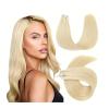Tape in Hair Extensions Human Hair Blonde Tape in Extensions 613 Bleach Blonde Remy Hair Extensions Tape in 16-26 Inch Real Human Hair Extensions Seamless Straight Natural Hair Hair Extensions ( Size view 1
