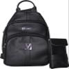 Vincent VT10313 Black Leather Shoulder Bag view 1