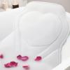 LuxStep Bath Pillow-Bathtub Pillow with Air Mesh Fabric & 6 Non-Slip Suction Cups, Bath Pillows for Tub Head, Neck and Back Support, Bath Accessories Spa Gifts, White view 1