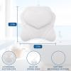 LuxStep Bath Pillow-Bathtub Pillow with Air Mesh Fabric & 6 Non-Slip Suction Cups, Bath Pillows for Tub Head, Neck and Back Support, Bath Accessories Spa Gifts, White view 2