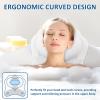LuxStep Bath Pillow-Bathtub Pillow with Air Mesh Fabric & 6 Non-Slip Suction Cups, Bath Pillows for Tub Head, Neck and Back Support, Bath Accessories Spa Gifts, White view 3