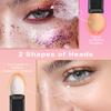 MORGLES 50Pcs Double Head Eyeshadow Applicators with A Container Sponge Makeup Applicators Cosmetic Tool Dual Sides Eye Shadow Brush view 2