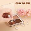 MORGLES 50Pcs Double Head Eyeshadow Applicators with A Container Sponge Makeup Applicators Cosmetic Tool Dual Sides Eye Shadow Brush view 3