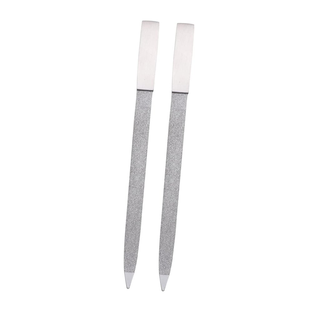 HAKIDZEL 6pcs Stainless Steel Nail Sanding File Rust Manicure Tool for Nail Art and Home Use for Fingernail Sanding and Care