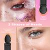 MORGLES 50Pcs Double Ended Eyeshadow Applicators Sticks with Organizer, Disposable Makeup Applicators, Sponge Tip Eye Shadow Brush Bulk view 2