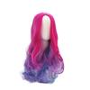 MIPPER 28 Inch/70 cm Long Wavy Wigs Role Playing Wigs Middle Part with No Bangs Synthetic Wigs for Women (Rose) view 1