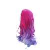 MIPPER 28 Inch/70 cm Long Wavy Wigs Role Playing Wigs Middle Part with No Bangs Synthetic Wigs for Women (Rose) view 4