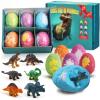 Bath Bombs for Kids with Surprise Inside, 6 Pack Dinosaur Toys Toddler Bath Bombs Gift Set, Organic Bubble Bath Fizzies with Dinosaur Egg, Birthday Gifts for Kids Boys Girls 3-12 view 1