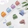 8PCS Claw Clips for Thin Hair Women, 1.6" Matte Medium Hair Claw Clips for Thin Fine Thick Hair Strong Hold Double Row Teeth Hair Clips Cute Jaw Clamps Short Hair Styling Accessories (Bright Color) view 3