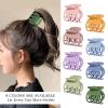 8PCS Claw Clips for Thin Hair Women, 1.6" Matte Medium Hair Claw Clips for Thin Fine Thick Hair Strong Hold Double Row Teeth Hair Clips Cute Jaw Clamps Short Hair Styling Accessories (Bright Color) view 4
