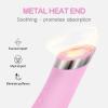 PRITECH Facial Cleansing Brush, Rechargeable Silicone Face Scrubber with Heat Massage End, Vibrating Exfoliator Scrubber for Deep Cleaning, Waterproof Face Brush for Women and Men (Pink) view 3