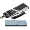 Grandslam Straight Razor Shave Ready Handmade Sharpened, 420 Steel Straight Razor Blade, 2 Layers Long Leather Canvas Strop, Sharpening Stone,2 Side Grit 3000 Waterstone Knife Sharpener view 1