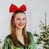 Aswitnove 6 Pcs Bow Headbands for Women Grosgrain Ribbon Red Hair Bow Knot Hair Hoop Cute Hair Accessories for Women Christmas Birthday Cosplay Style A view 2