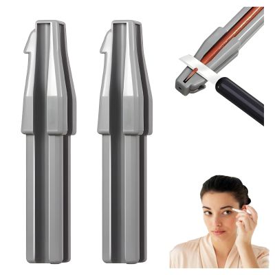 FOTN Eyebrow Pencil Sharpener, Stainless Steel Blade, Size Adjuster, Essential for Small and Extra Large Lip Liner, Eyeliner, Brow Pencils (Color : 2 Pcs)