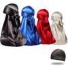4PCS Silky Durags for Men Women 360 Waves with 1 Wave Cap, Silky Satin Durag Extra Long Tails view 1