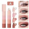 2 Pcs 4 Colour Eyeshadow Pencil, Pearl Fine Glitter Eyeshadow Stick, Smooth Creamy Nude Eyeshadow Pencil, Face & Eye Highlighter Pen, Highly Pigmented Eyeshadow Crayon view 2
