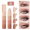 2 Pcs 4 Colour Eyeshadow Pencil, Pearl Fine Glitter Eyeshadow Stick, Smooth Creamy Nude Eyeshadow Pencil, Face & Eye Highlighter Pen, Highly Pigmented Eyeshadow Crayon view 3